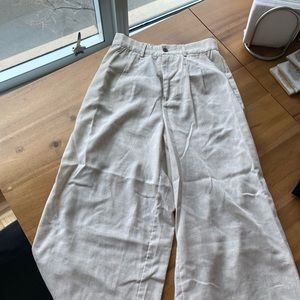 Mink pink tan flared trousers